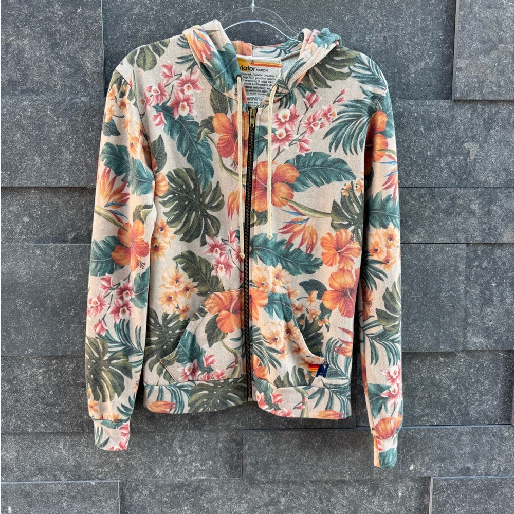 Aviator Nation Floral Hoodie